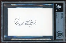 Emile Griffith Signed 3" x 5" Index Card (Beckett/BAS Encapsulated)