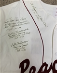 RARE Rockford Peaches AAGPBL Multi-Signed A League of Their Own Baseball Jersey (5 Sigs)(Third Party Guaranteed)