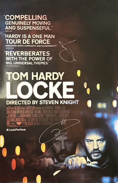 Locke: Tom Hardy and Steven Knight Signed 27” x 40” Full-sized Poster (Beckett/BAS)