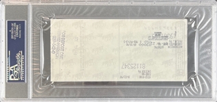 Chuck Bednarik Signed Bank Check (PSA/DNA Encapsulated)