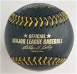 Don Larsen & Yogi Berra Signed & Inscribed Black OML Baseball (PSA/DNA ALOA)