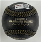 Lance Berkman Signed Black OML Baseball (TriStar Sticker)