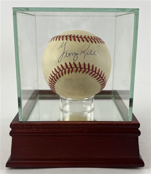 George Kell Signed OAL Bobby Brown Baseball (JSA COA)
