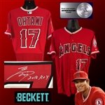 Shohei Ohtani Signed Los Angeles Angels Red Jersey with RARE "2018 ROY" Inscription (Beckett/BAS LOA & MLB Authenticated)