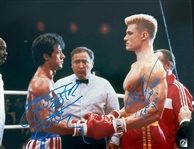Sylvester Stallone & Dolph Lundgren Signed "Rocky IV" 16x20 with "I Must Break You" Inscription (Beckett/BAS LOA & ASI COA)