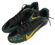 Bart Starr Signed & Stat Inscribed Nike Football Cleats (Ltd. Ed. 1/1)(Tristar)