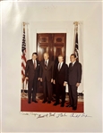 Four Presidents ULTRA-RARE Over-Sized 11" x 14" Signed Photograph w/ Reagan, Nixon, Carter & Ford! (Third Party Guaranteed)