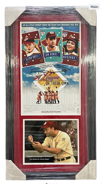 Tom Hanks Signed League of Their Own Photo in Framed Display (JSA)
