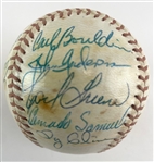 1963 Toronto Maple Leafs Minor League Team Signed OIL Baseball (15/Sigs)  (Beckett/BAS)