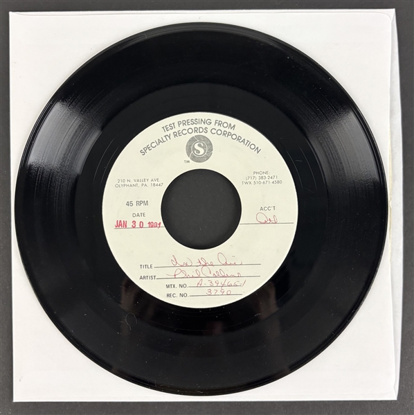 Phil Collins "In the Air Tonight" 45 RPM Test Pressing (Unsigned)(Tracks LTD)