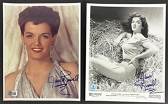 Jane Russell Lot of Two Signed 8" x 10" Photos (Beckett/BAS)
