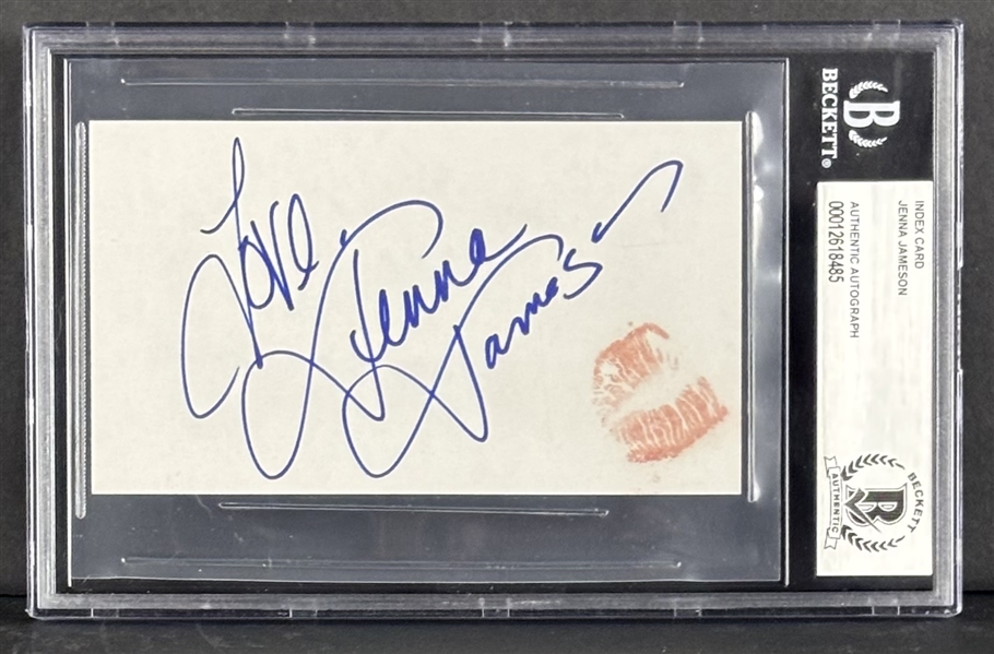 Jenna Jameson Signed Index Card (Beckett/BAS Encapsulated)