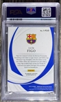 2018 Panini Immaculate Ink Luis Figo /15 Autograph - PSA NM-MT 8 10 (PSA Encapsulated)