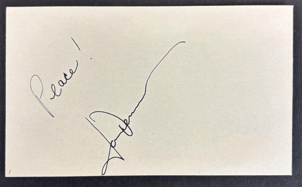 John Denver Signed & Inscribed 3" x 5" Segment (JSA LOA)