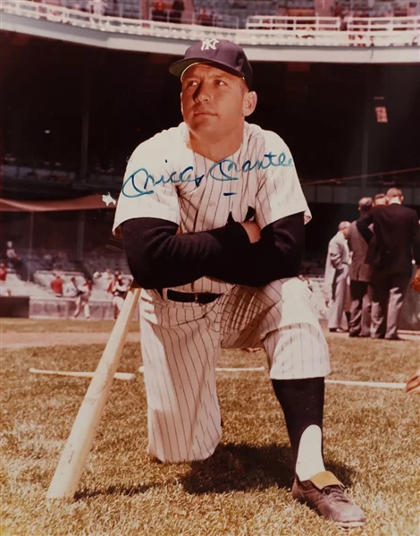 Mickey Mantle Signed 11" x 14" Color Yankees Photograph (Beckett/BAS)