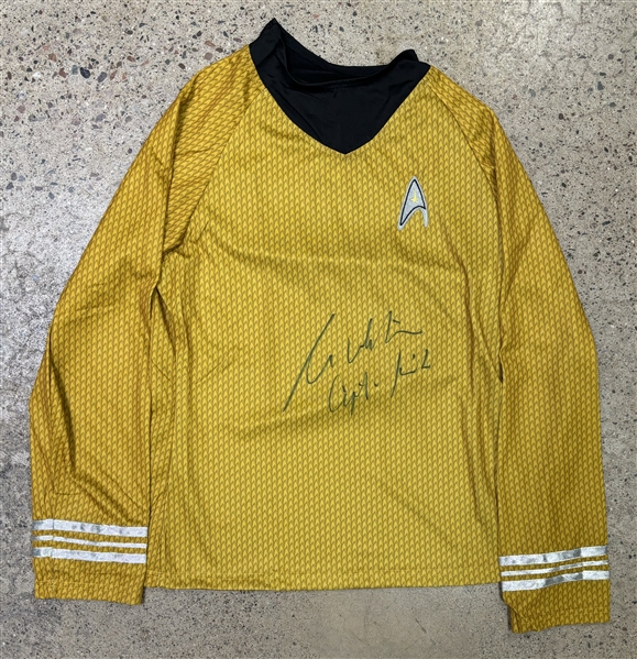 Star Trek: William Shatner Signed Star Trek Tunic with "Capt Kirk" Inscription (Photo Proof & JSA Witnessed COA)