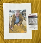 Star Trek: William Shatner Signed Star Trek Tunic with Capt Kirk Inscription (Photo Proof & JSA Witnessed COA)