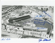 Cincinnati Reds Vintage Greats Signed 8 x 10 Stadium Photo w/ Nuxhall, Sauer, & More! (12 Sigs)(Beckett/BAS LOA)