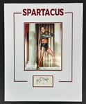 Kirk Douglas Signed Page in Matted Spartacus Display (JSA)