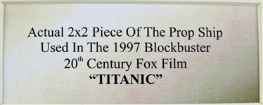 Titanic (1997) Prop Ship Relic Matted Display