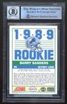1989 Score #257 Barry Sanders Signed w/ GEM MINT 10 AUTO! (Beckett/BAS Encapsulated)
