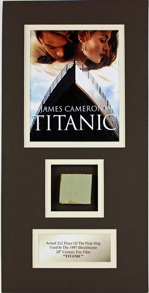 "Titanic" (1997) Prop Ship Relic Matted Display