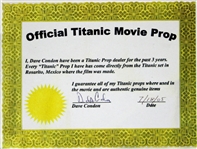 Titanic (1997) Prop Ship Relic Matted Display