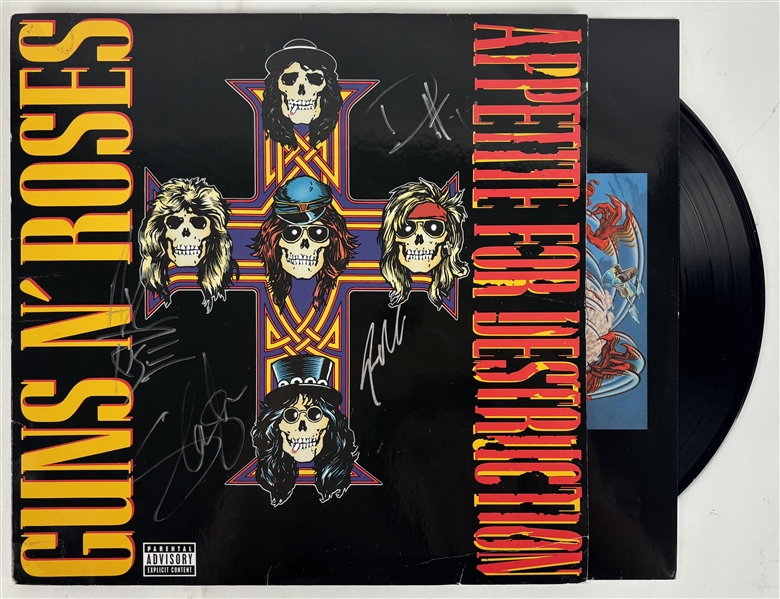 Guns N Roses: Group Signed "Appetite for Destruction" Album (Epperson/REAL LOA)(JSA LOA)