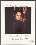 Angelina Jolie Signed 8 x 10 Photo w/ Rare Lara Croft Insc. (Beckett/BAS)