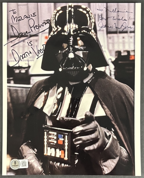 Darth Vader: Dave Prowse & James Earl Jones Signed 8" x 10" Photo (Beckett/BAS LOA)