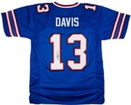 Gabe Davis Signed Blue Prostyle Jersey (JSA)