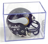 Minnesota Vikings ”Purple People Eaters” Multi-Signed Mini Helmet (3 Sigs) (Third Party)