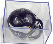 Minnesota Vikings ”Purple People Eaters” Multi-Signed Mini Helmet (3 Sigs) (Third Party)