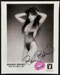 Brandi Brandt Signed 8" x 10" Playboy Miss October 1987 Promotional Photo (Third Party Guaranteed)