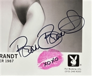 Brandi Brandt Signed 8 x 10 Playboy Miss October 1987 Promotional Photo (Third Party Guaranteed)