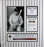 Babe Ruth 19" x 20" Custom Matted Game-Used Baseball Bat Piece Yankees Display (PSA)
