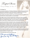 Tempest Storm Lot of Five (5) Signed 8.5 x 11 Biographical Pages (Storm Holo)