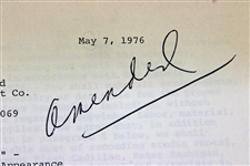 Peter Rachtman Flash Cadillac Manager Dual-Signed 11-Page Amended Apocalypse Now Contract (PSA/DNA LOA)