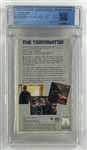 Vintage The Terminator VHS Tape w/ Overall CGC Grade of 7.5! (CGC Encapsulated)