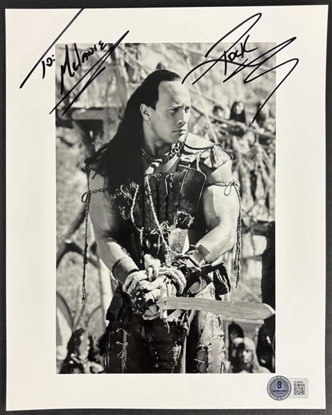 Dwayne Johnson Signed 8" x 10" Scorpion King Photo (Beckett/BAS LOA)