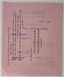 The Beatles: Pete Best Signed Cavern Club Application Form (JSA Witnessed)