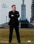 Elon Musk Near-Mint Signed Over-Sized 11" x 14" Color SpaceX Falcon 9 Rocket Photograph (PSA/DNA)