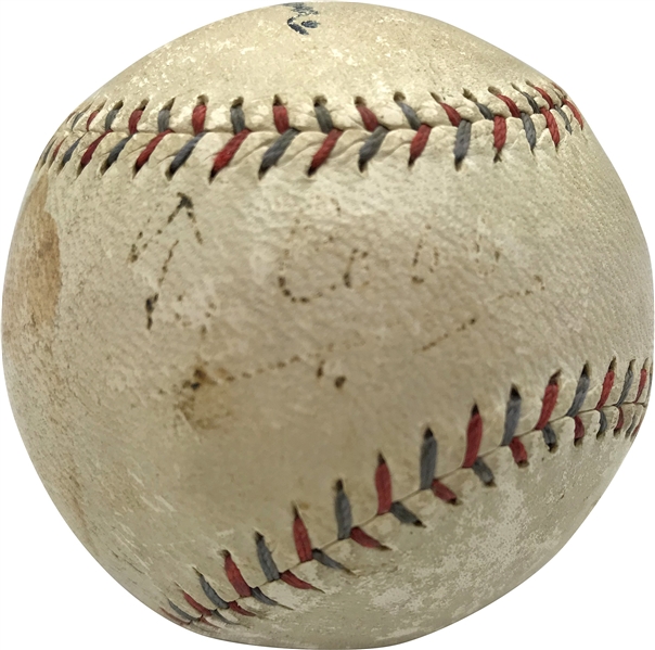 Ty Cobb Single Signed & Game Used c.1925 OAL Ban Johnson Baseball (PSA/DNA & JSA)