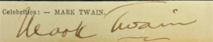 Mark Twain ULTRA-RARE Signed Raphael Tuck & Sons' Portrait Series 004 5.25 x 3.5 Postcard Photograph (PSA/DNA)