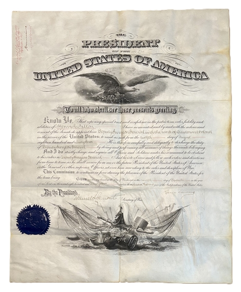 President Grover Cleveland Signed 1893 Presidential Lieutenant Colonel Naval Appointment Document (Third Party Guaranteed)