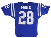 Marshall Faulk 1995 Game Used & Signed Indianapolis Colts Jersey (Beckett/BAS & MEARS Graded 7.5)