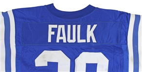 Marshall Faulk 1995 Game Used & Signed Indianapolis Colts Jersey (Beckett/BAS & MEARS Graded 7.5)