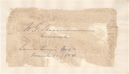 William T. Sherman Signed 4.5 x 2 Album Page w/ General Inscription! (Third Party Guaranteed)