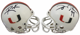 The Rock Signed Miami Hurricanes College Mini Helmet with RARE "Dwayne Johnson" Autograph (JSA LOA)