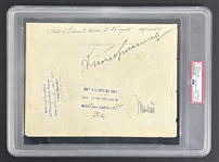 Benito Mussolini & King Victor Emmanuel III Dual-Signed Document, Dated August 26, 1927 (PSA/DNA Encapsulated)